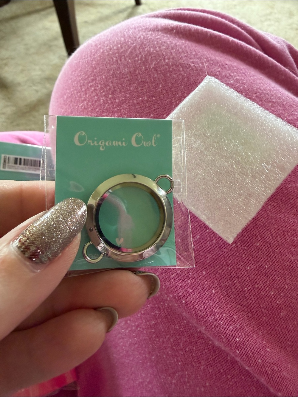 Origami Owl Silver Circular Locket Frame